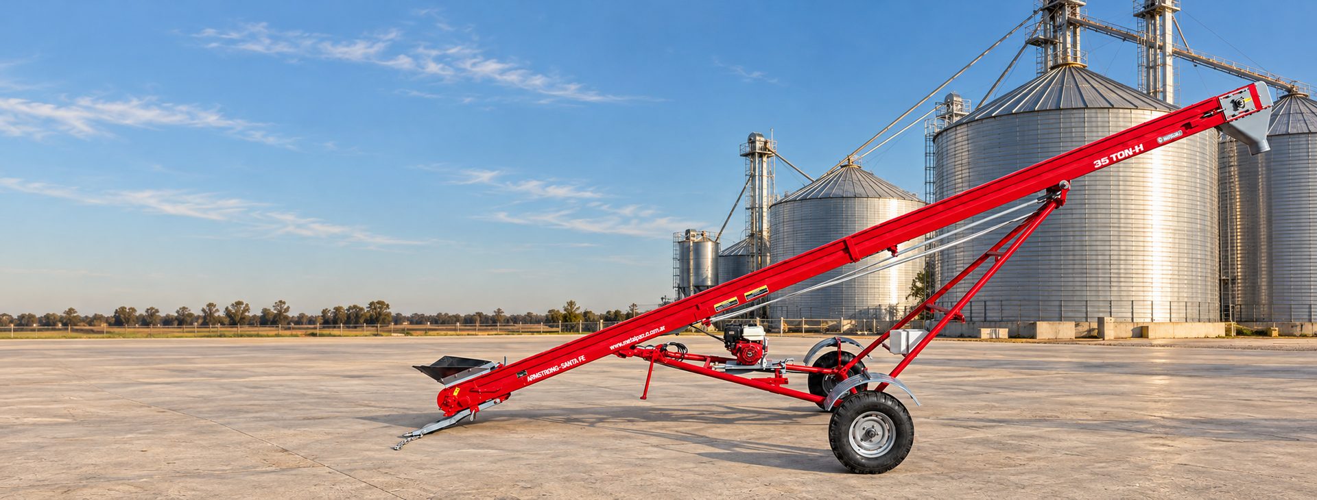 Cintas transportadoras para granos Metalpaz en el campo
