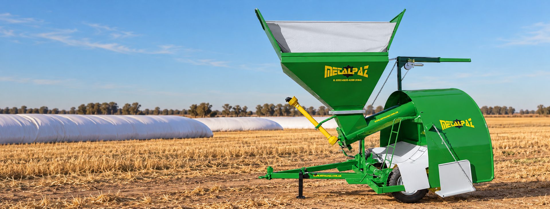 Embolsadoras de granos Metalpaz en el campo
